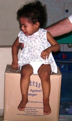 child on box
